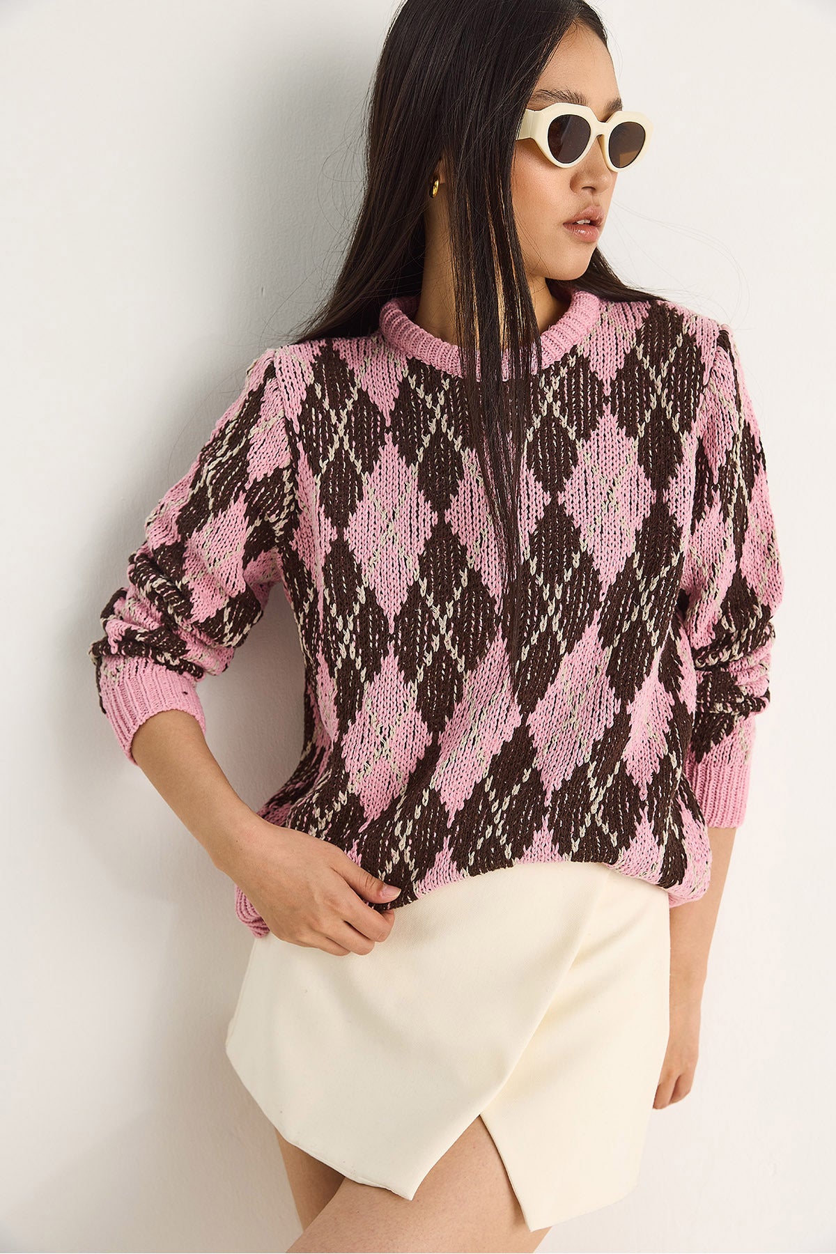 Women's Checkered Sweater 20251059