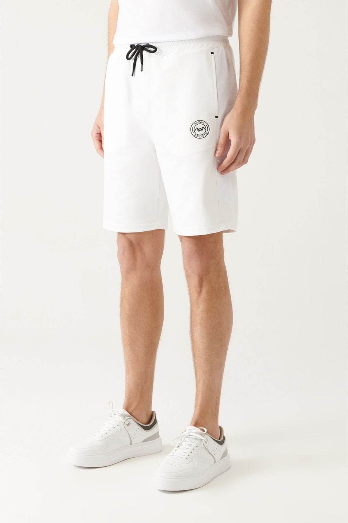 Men's white side pocket printed shorts A31y3630