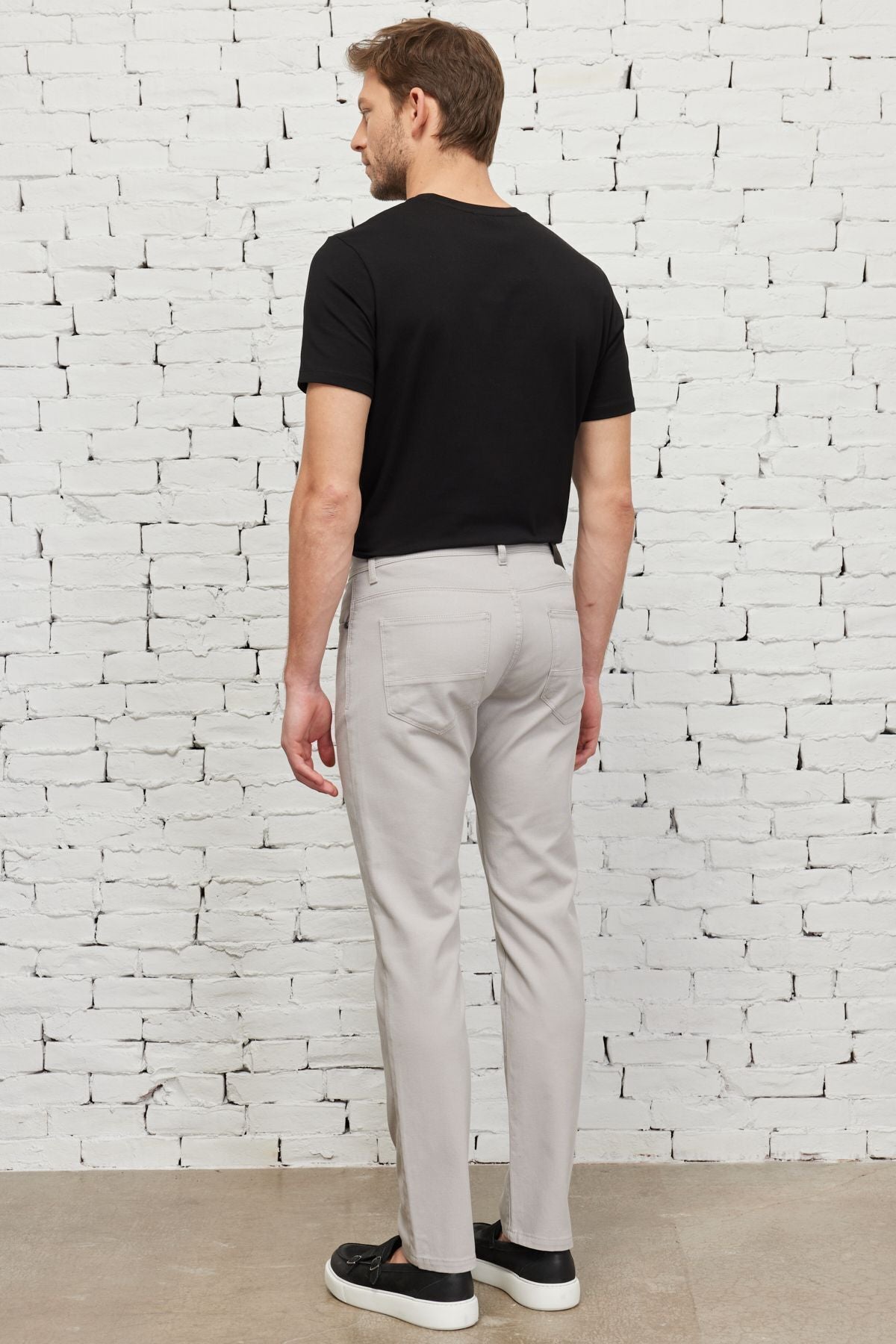 Men's Stone Slim Fit Night Cut 5 Pocket Amelor Flexible Pants