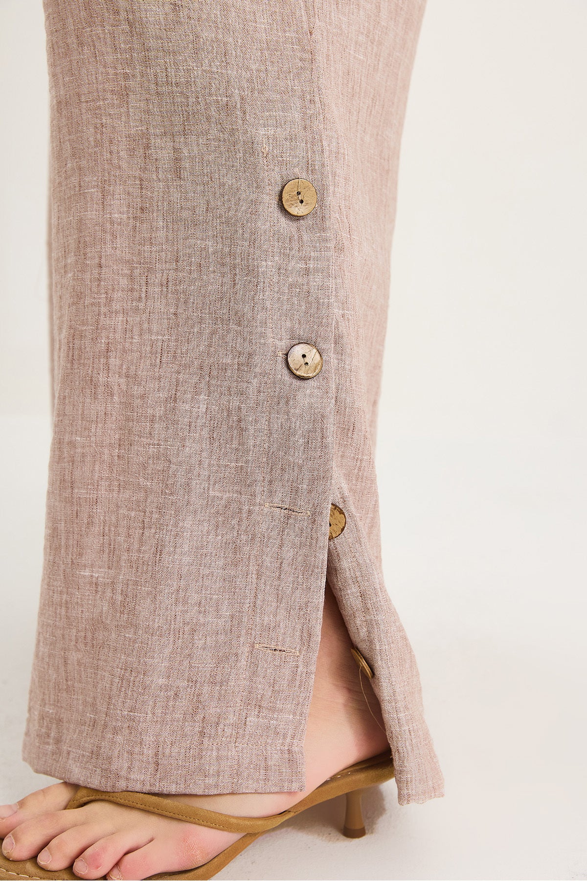 Women's Tie Detailed Blouse Lined Bottom-Top Suit with Button-Cuffed Trousers 9266 60281046