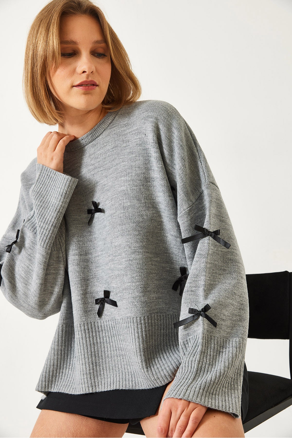 Women's Bow Detailed Knitwear Sweater 60261085