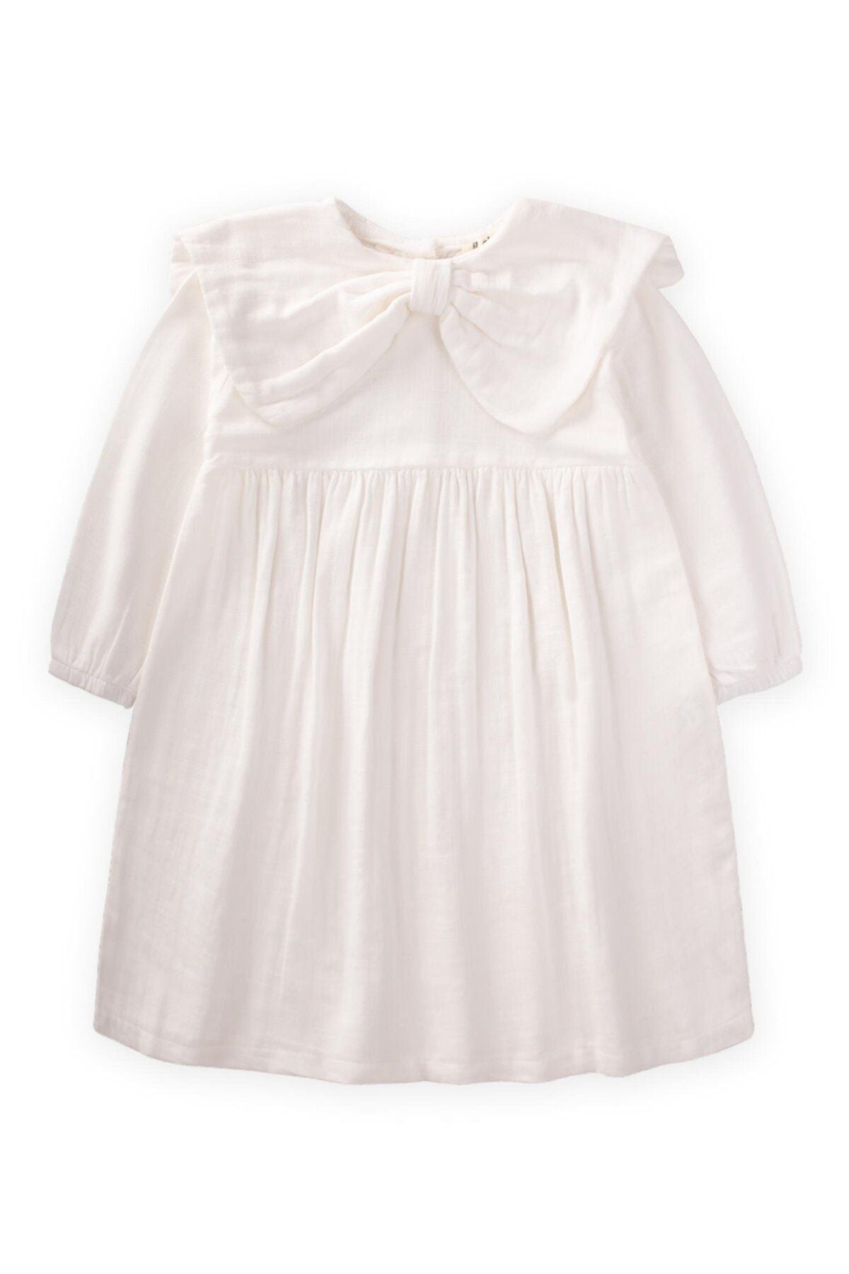 Seasonal Müslin Girl Dress 2-10 Years Broken White White