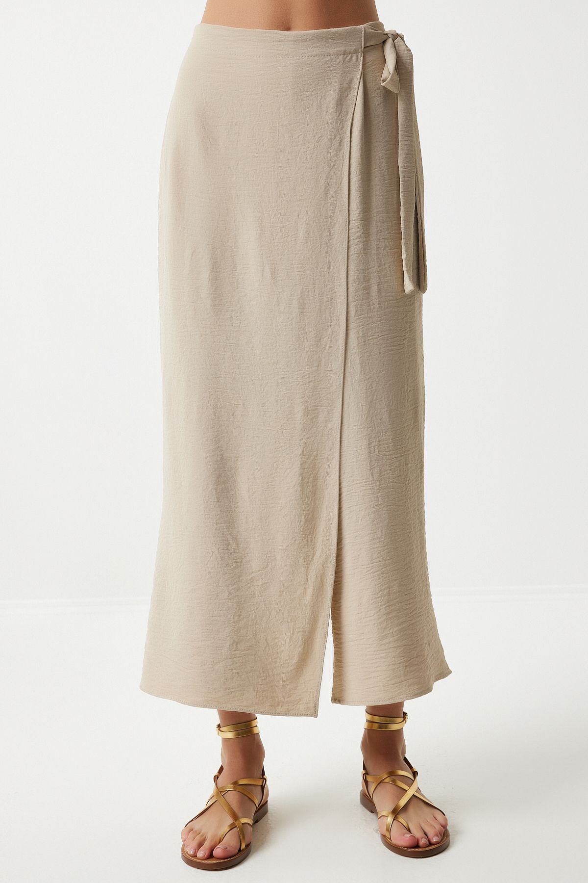 Women's Cream Skirt -Looking Ayrrin Shalwar Trousers de00033
