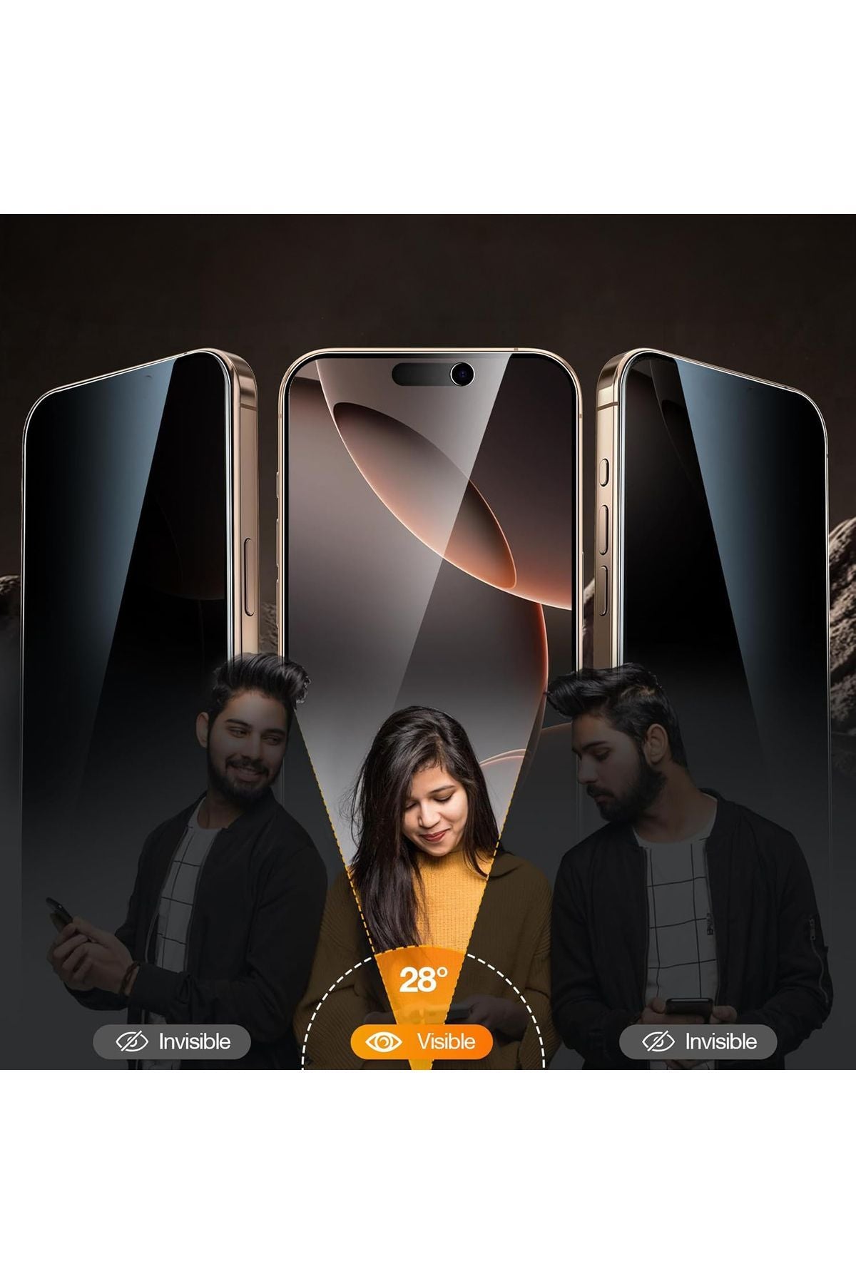 iPhone 16 Pro Max -compatible impacts resistant side when looking at the ghost screen saver