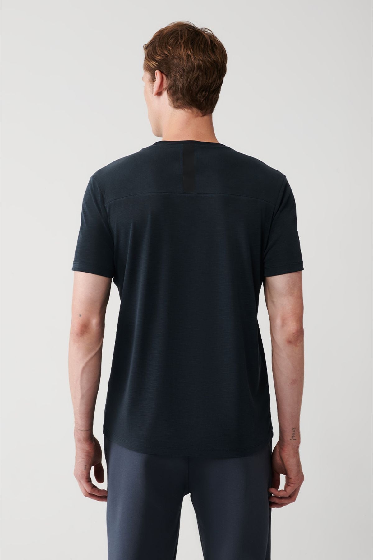 Men's anthracit Soft Touch Bicycle Collar Printed T-shirt A31y1195