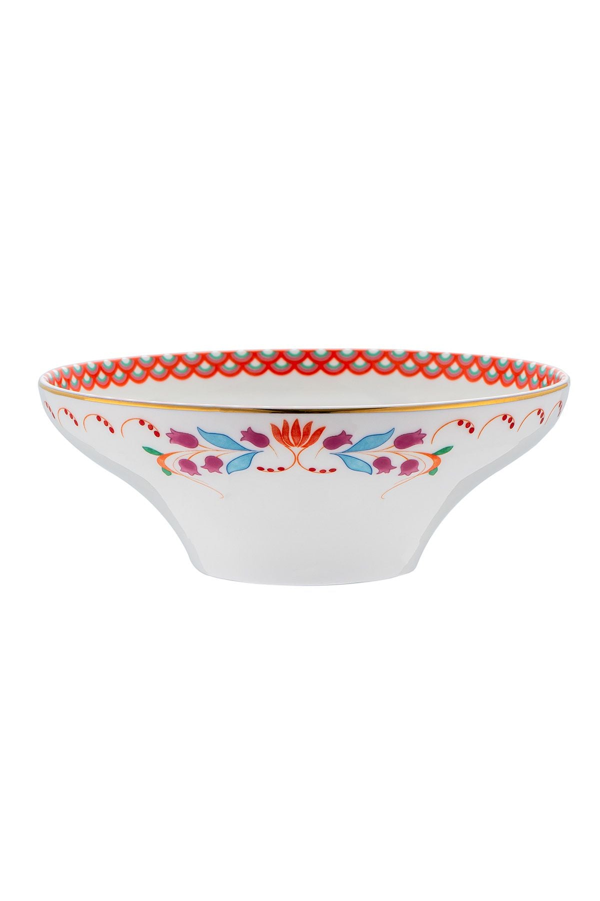 Istanbul Porcelain Pomegranate Fine Bone Bowl Red 14 cm