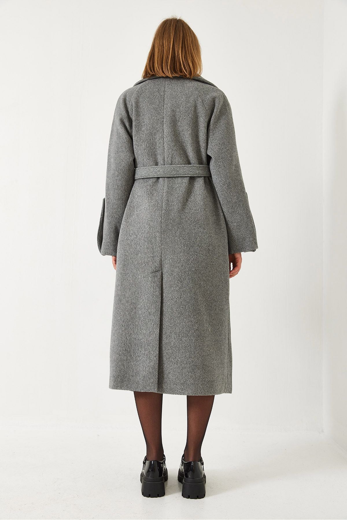Female Arm Detailed Beded Stamp Coat 60261243