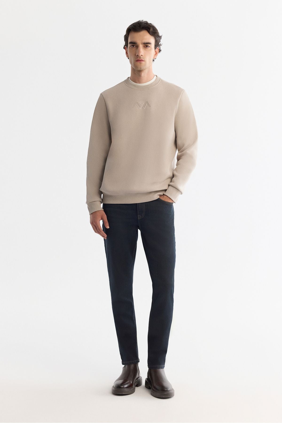 Men's Stone Cycling Collar Sweatshirt B001033
