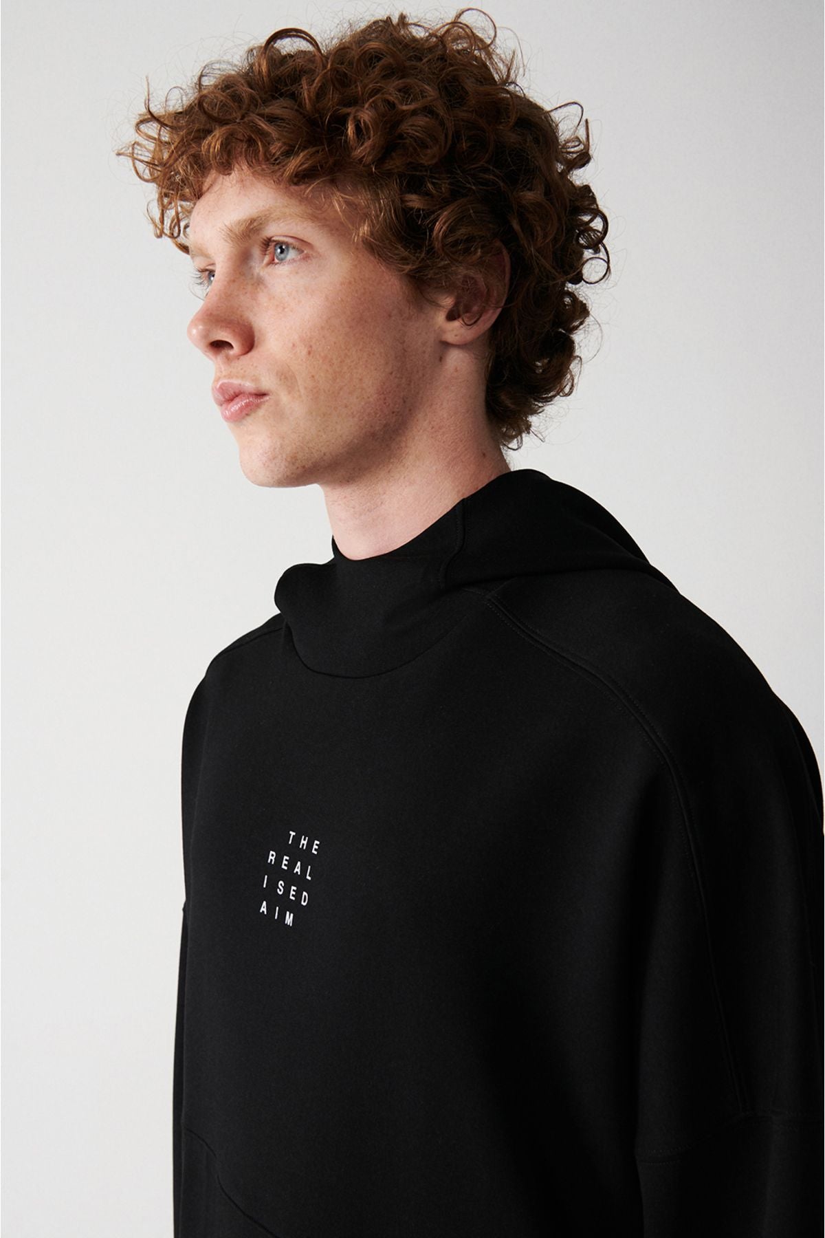 Men's Black Interlok Hooded Kangaroo Pocket Sweatshirt A32Y1280