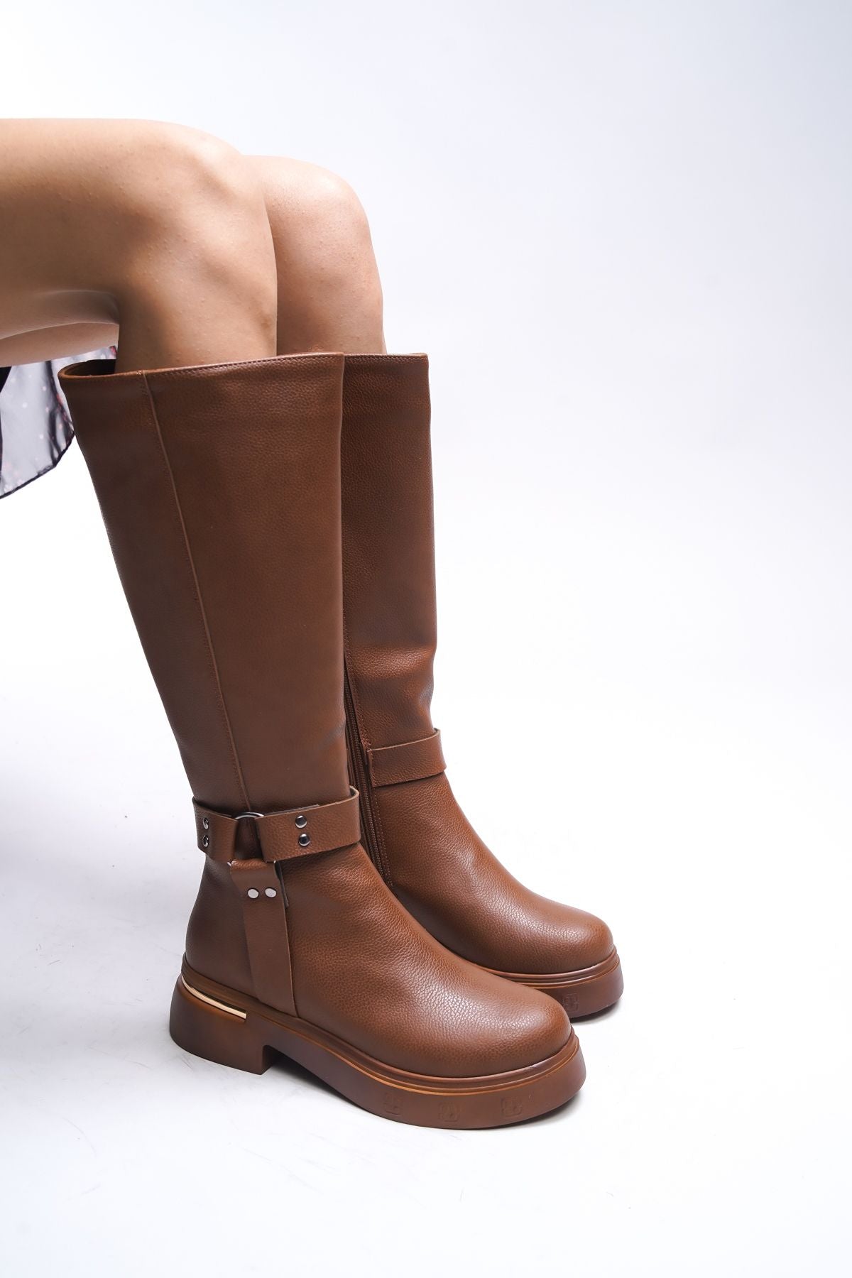 Phalorha Women's Boots 00123333 textured Taba Skin
