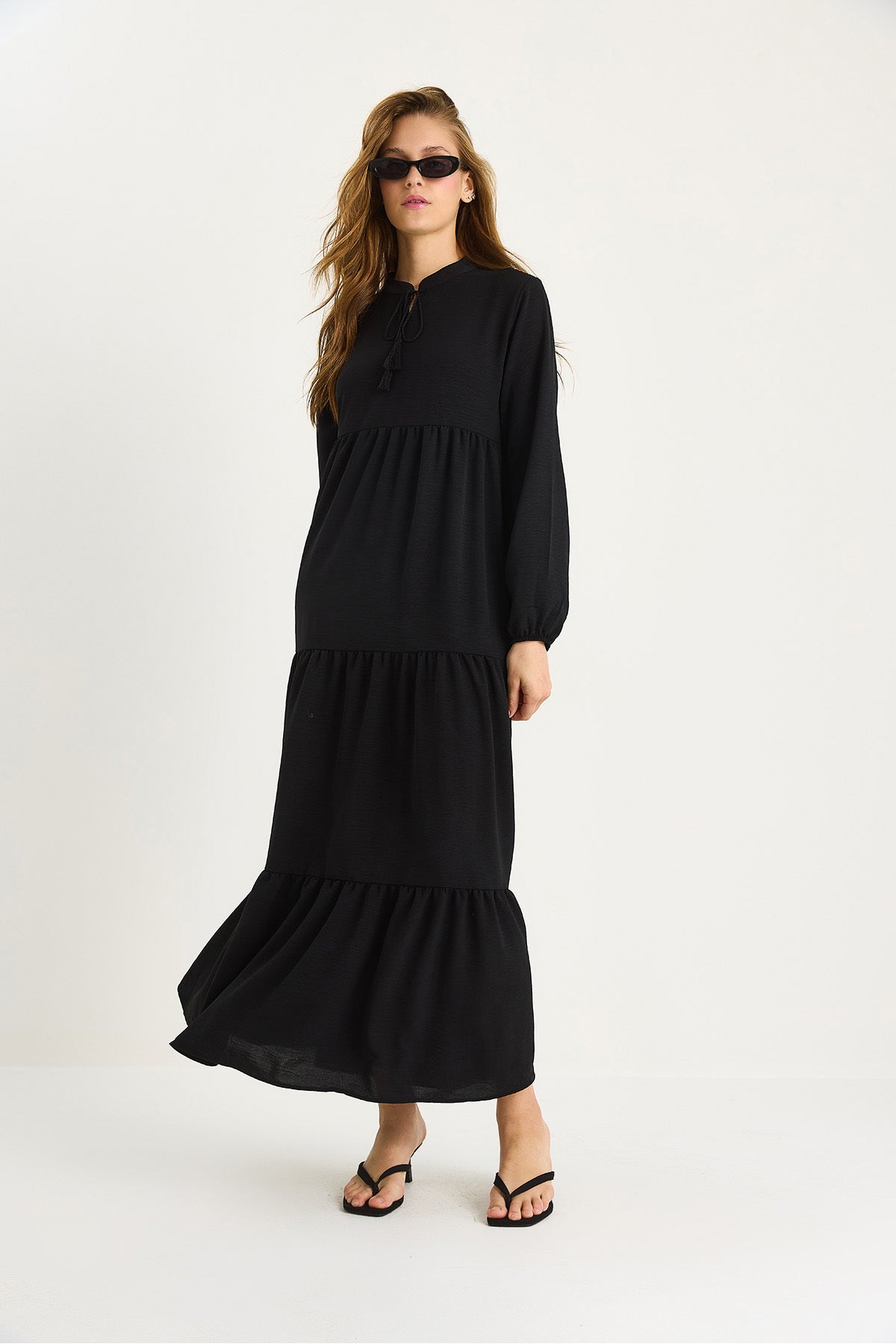 Women's V-Neck Long Ayrobin Dress 1627 60283489