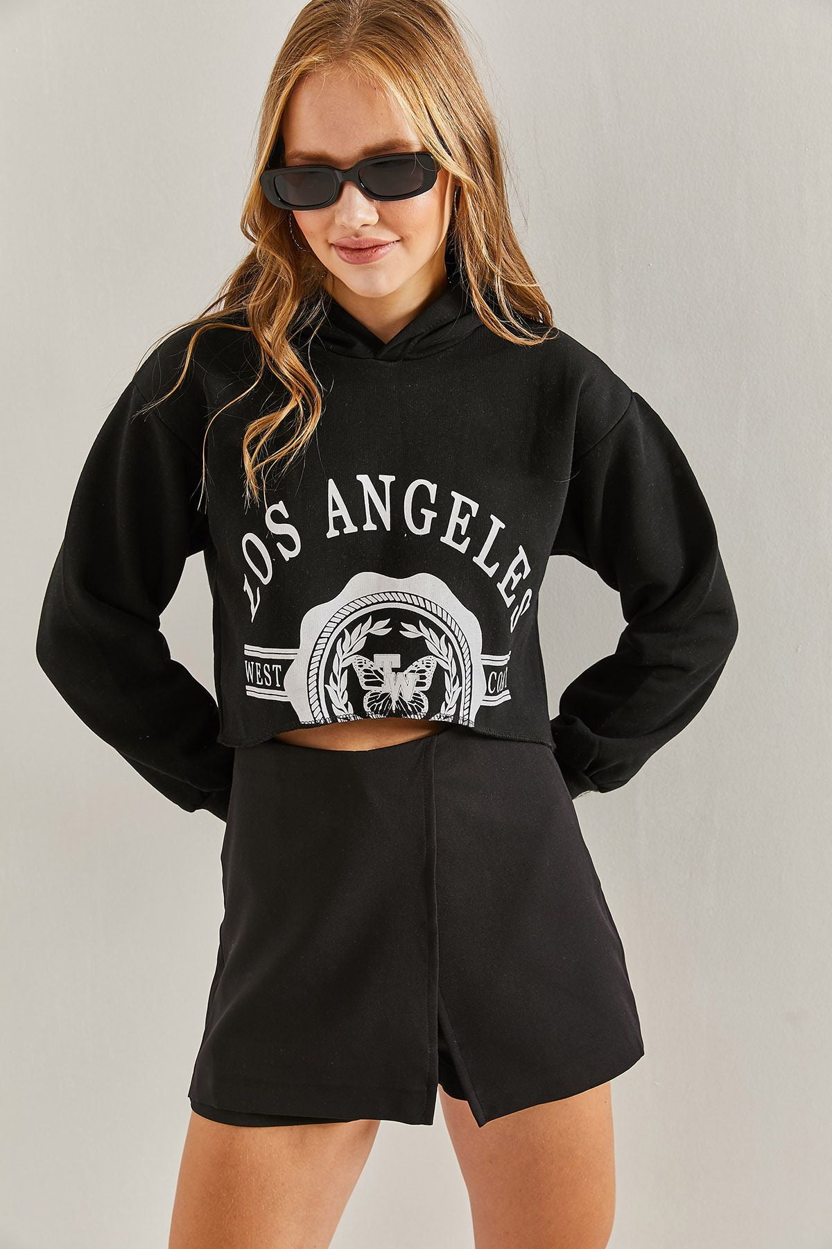 WOMEN'S THREE YARDALLI LOS ANGELES PRINTED SWEATSHİRT