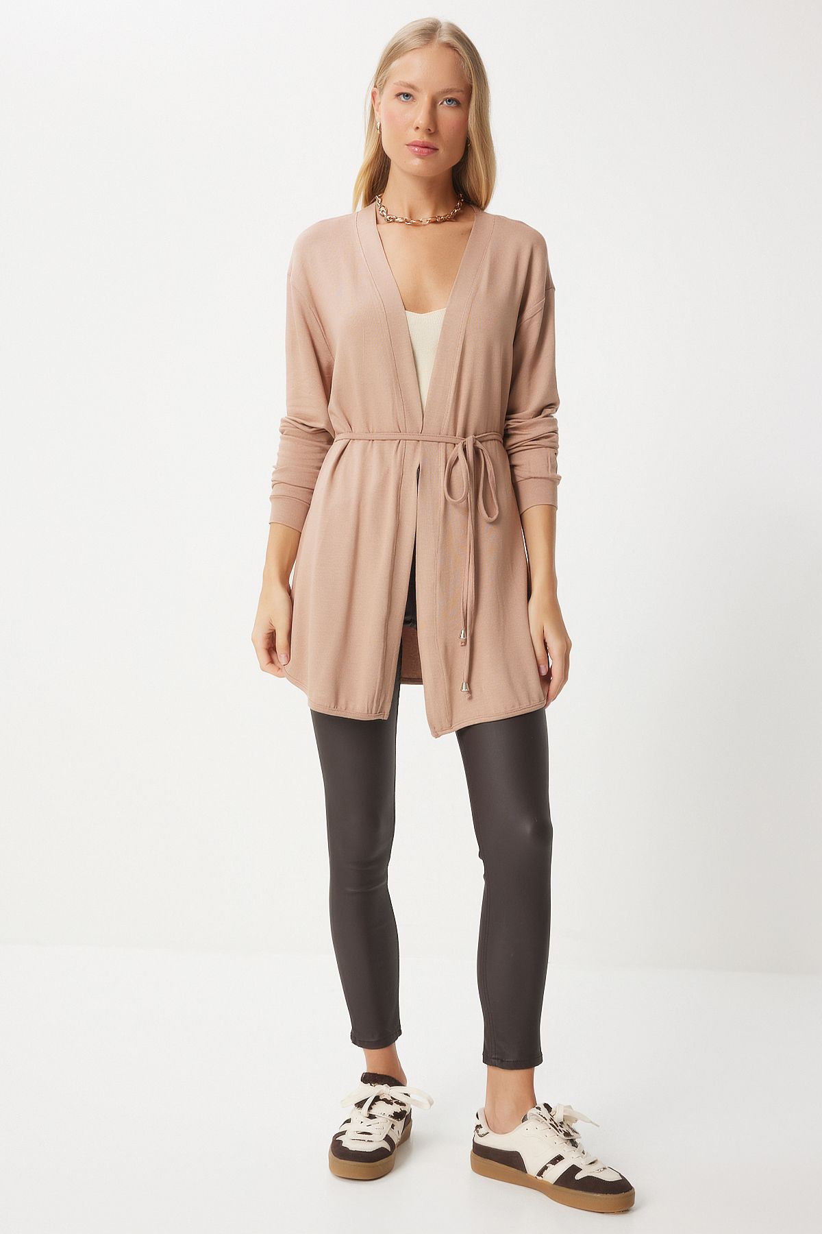 Woman Camel Seasonal Knitting knitted cardigan EN00620