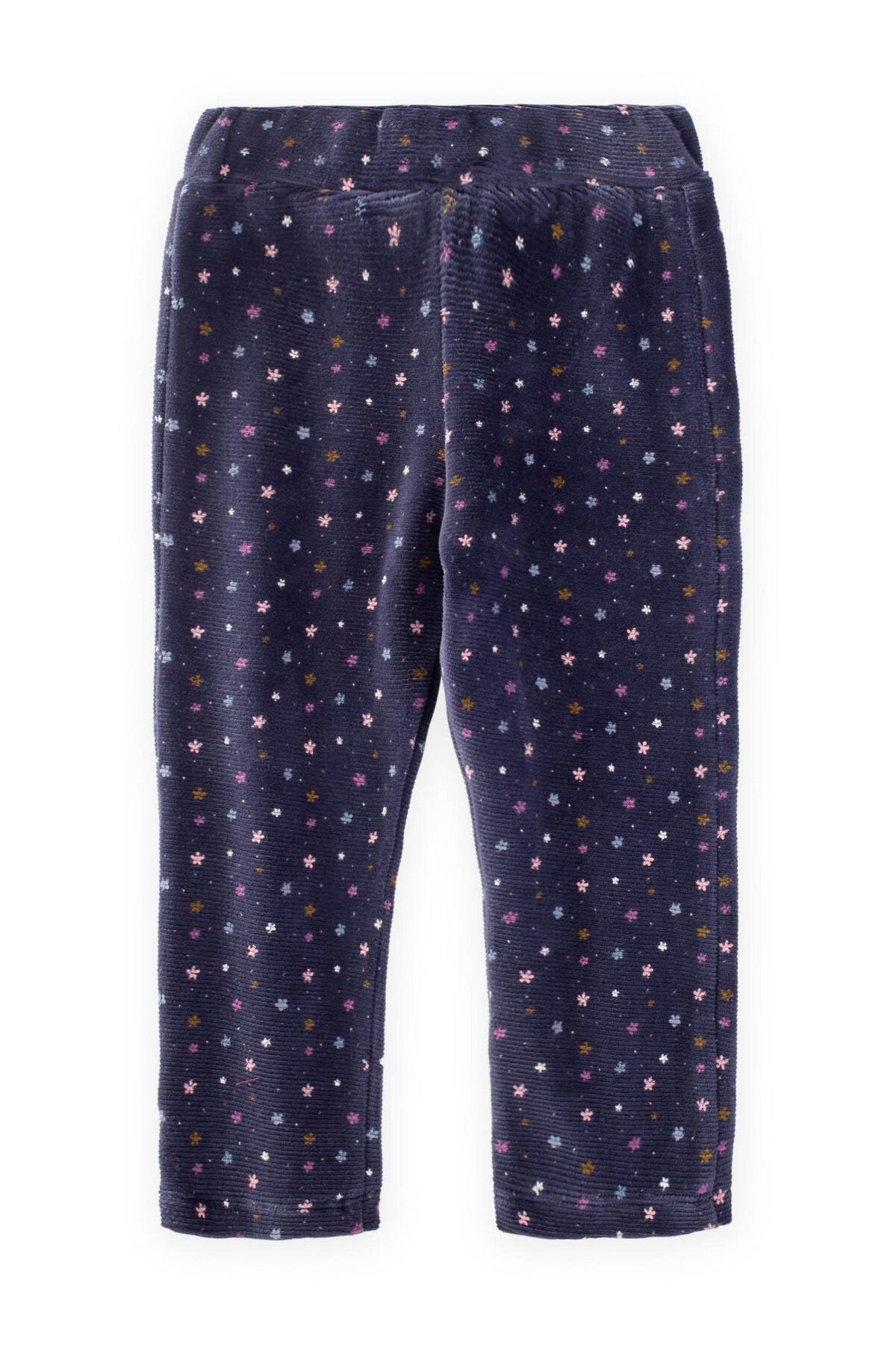 Patterned Velvet Tay 1-7 years old navy blue