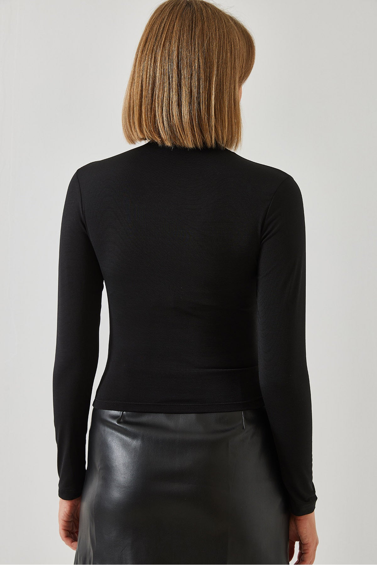 Women's Turtleneck Patterned Blouse 358-1 60351141