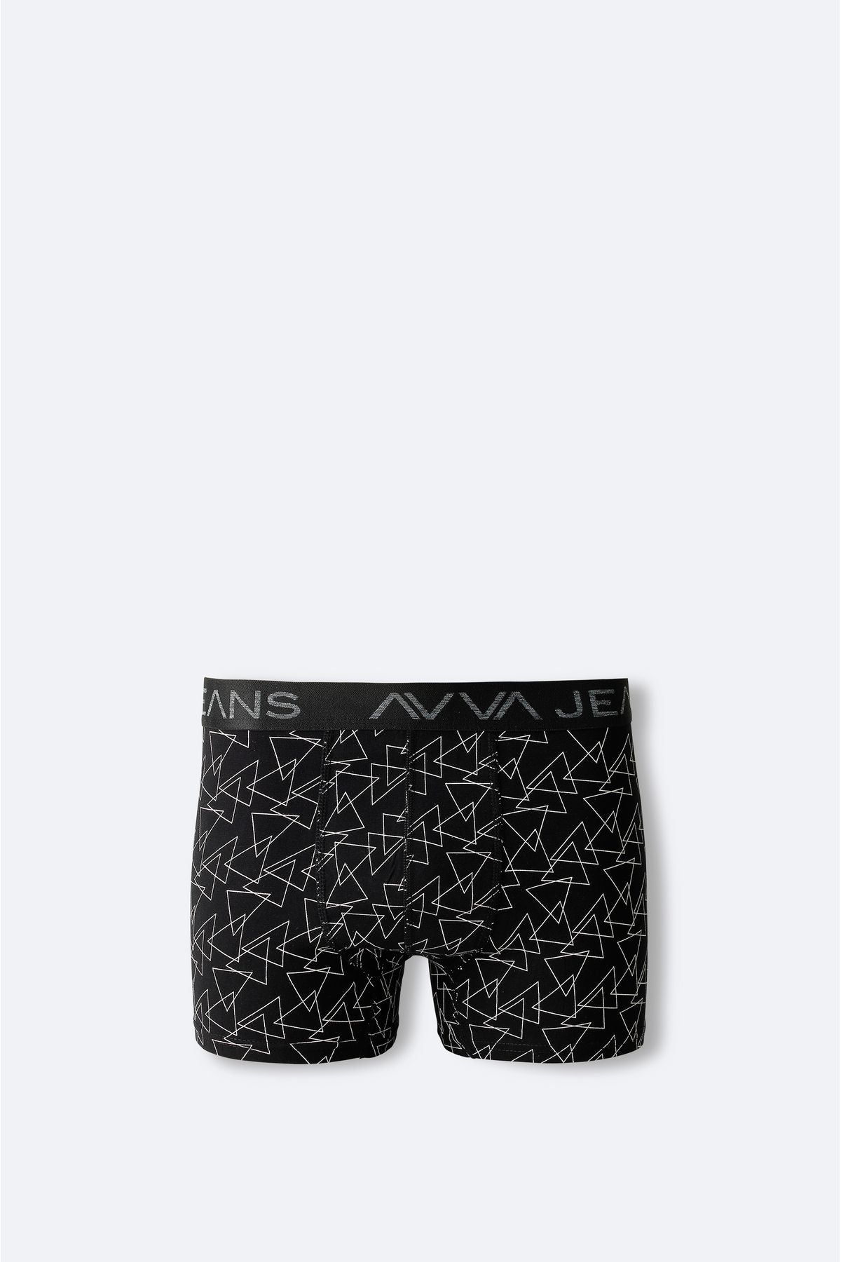 Men's Black Geometric Patterned Single Boxer A42y9533