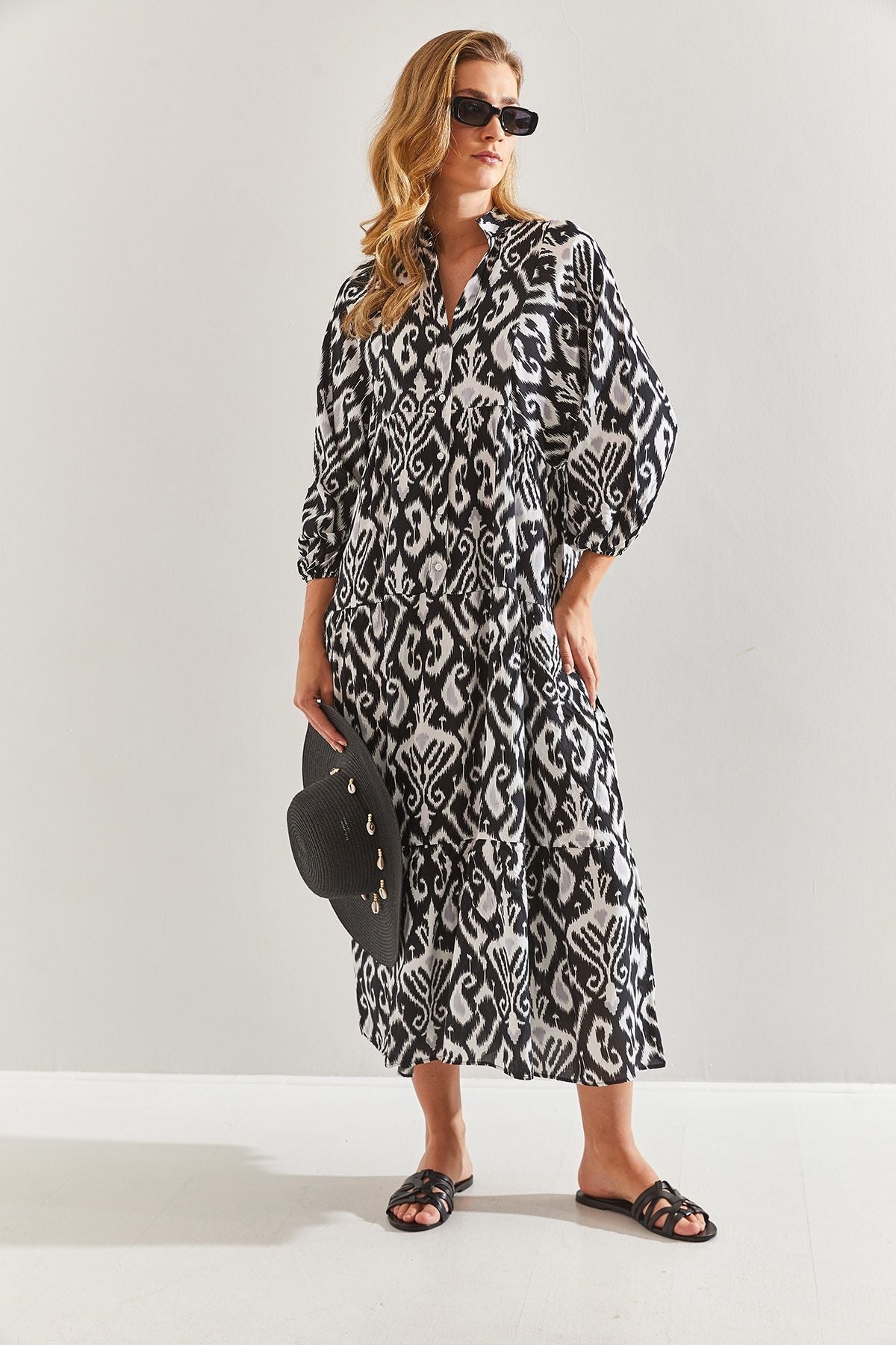Female Multi Patterned viscose dress 60171051