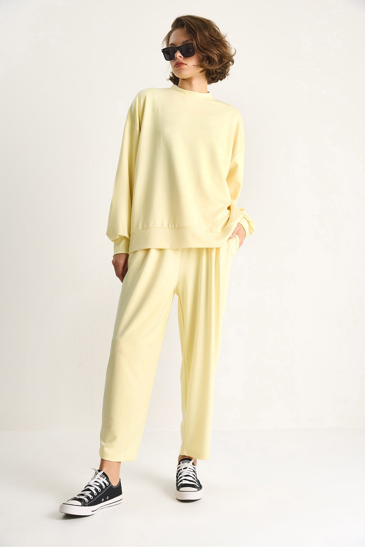 Women's Crew Neck Oversize Bottom-Top Suit 60284065