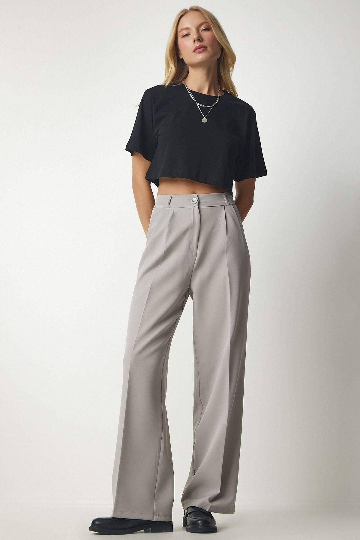 Palazzo pants with women's stone pockets DW00001