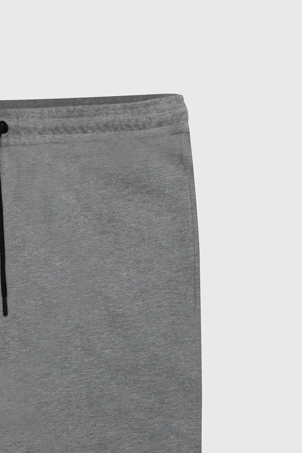 Men's Gray Standard Fit Daily Casual Sports Knitting Shorts