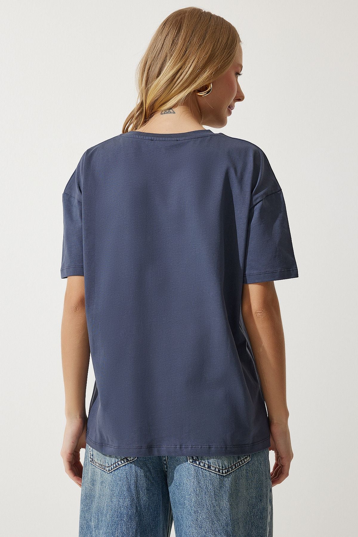 WOMEN SMOKED BASIC COTTON T-SHIRT BP00151