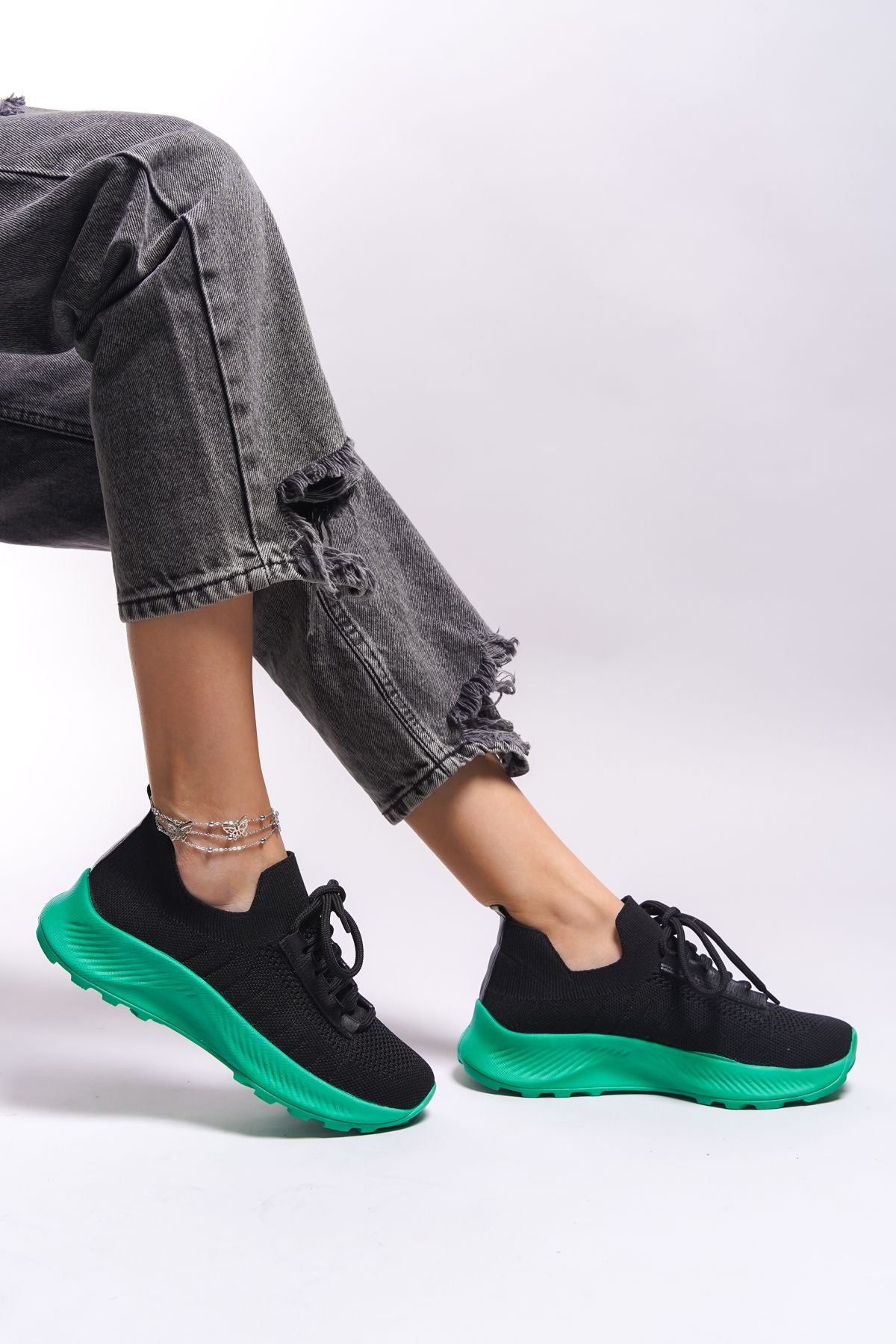 Umhebel Woman Sneaker 00122011 Black Green