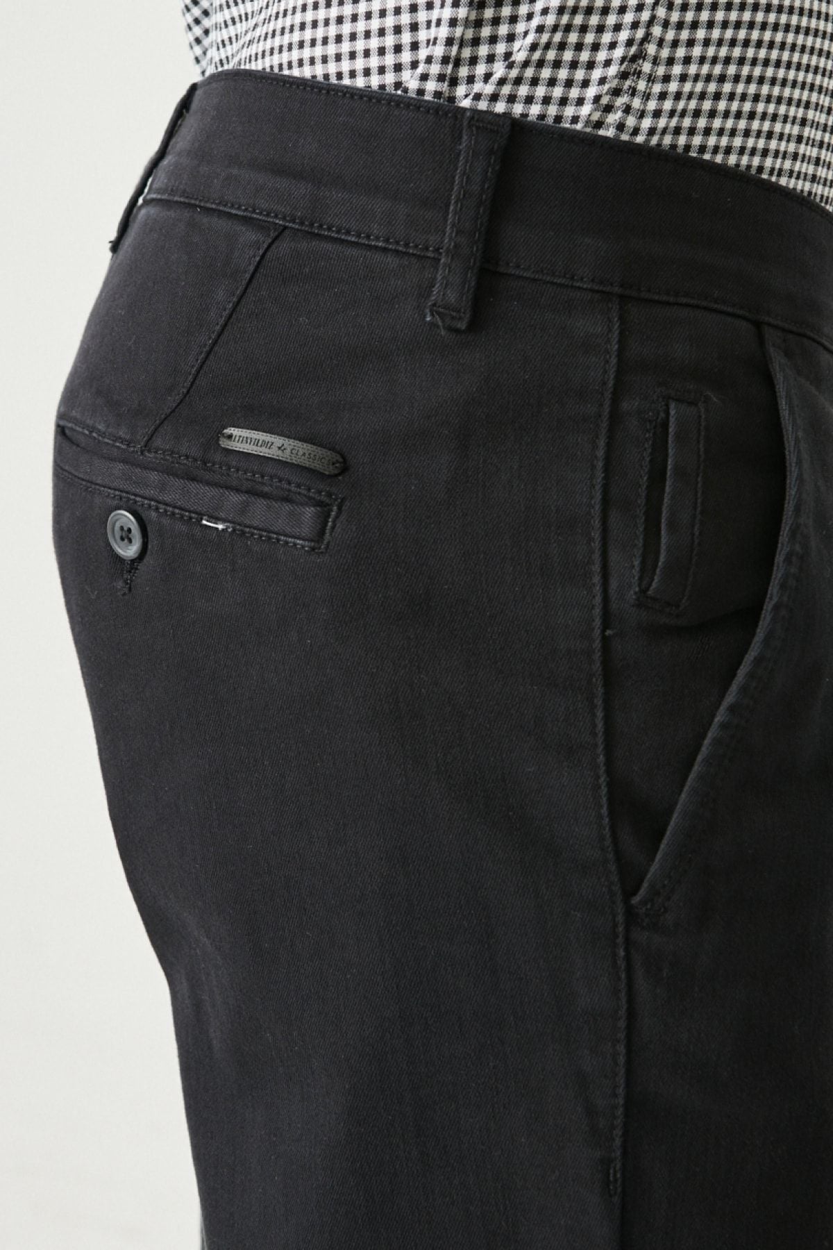 Men's Black Comfort Fit 360 Degree Side Pocket Pants
