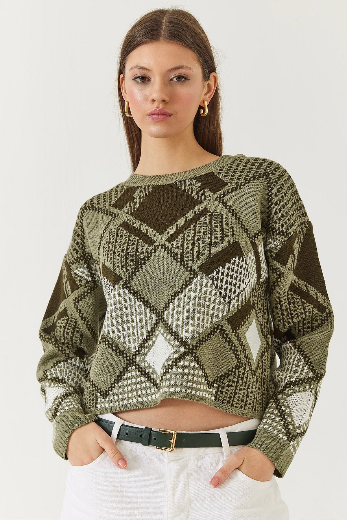 Female Baklava Patterned Jacquar Cossack 20246928
