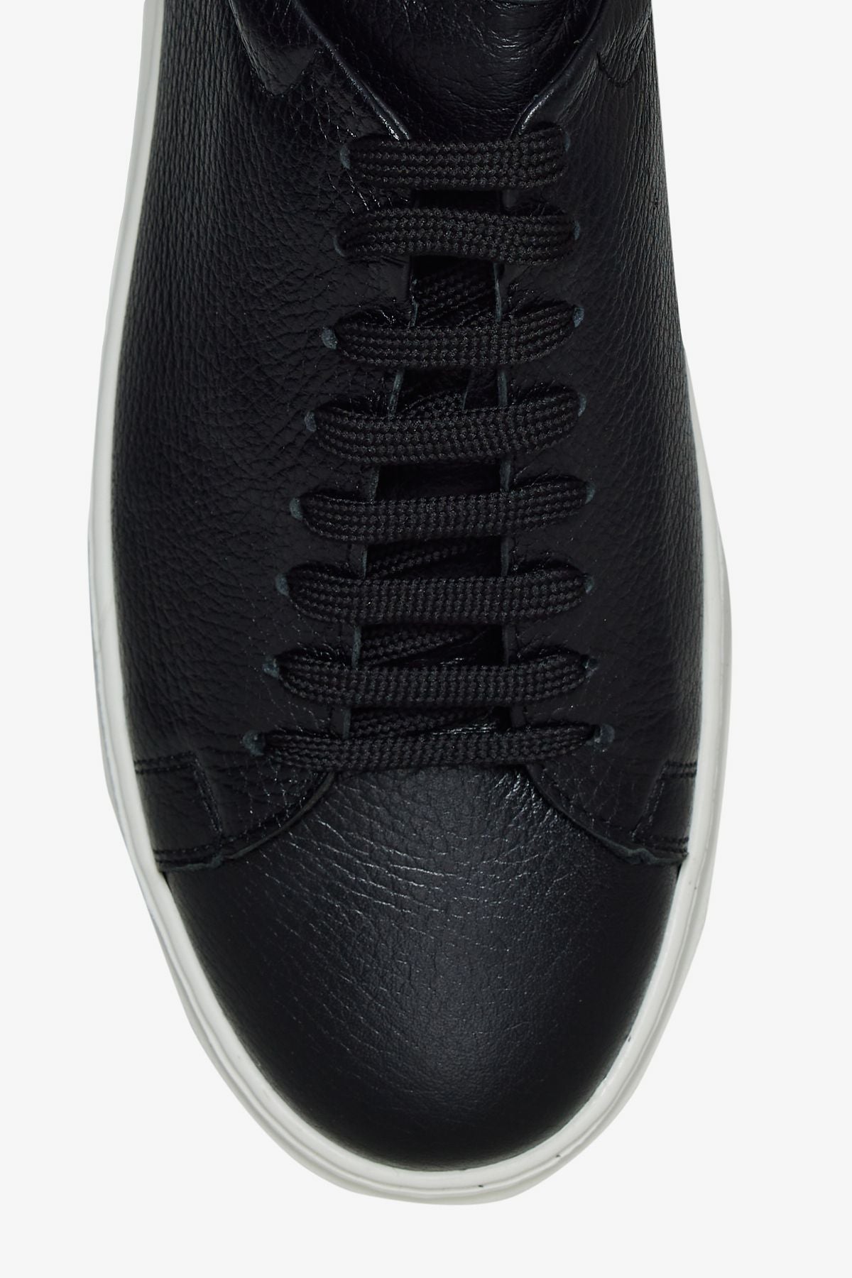 Men's black 100 %leather comfortable floor flexible sneaker shoes