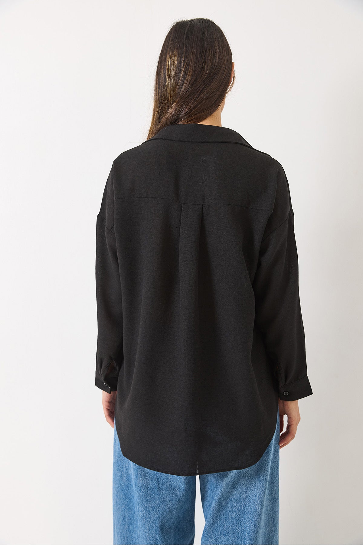 Women's Tulle Flower Accessory Long Sleeve Cotton Shirt 6526 60283057