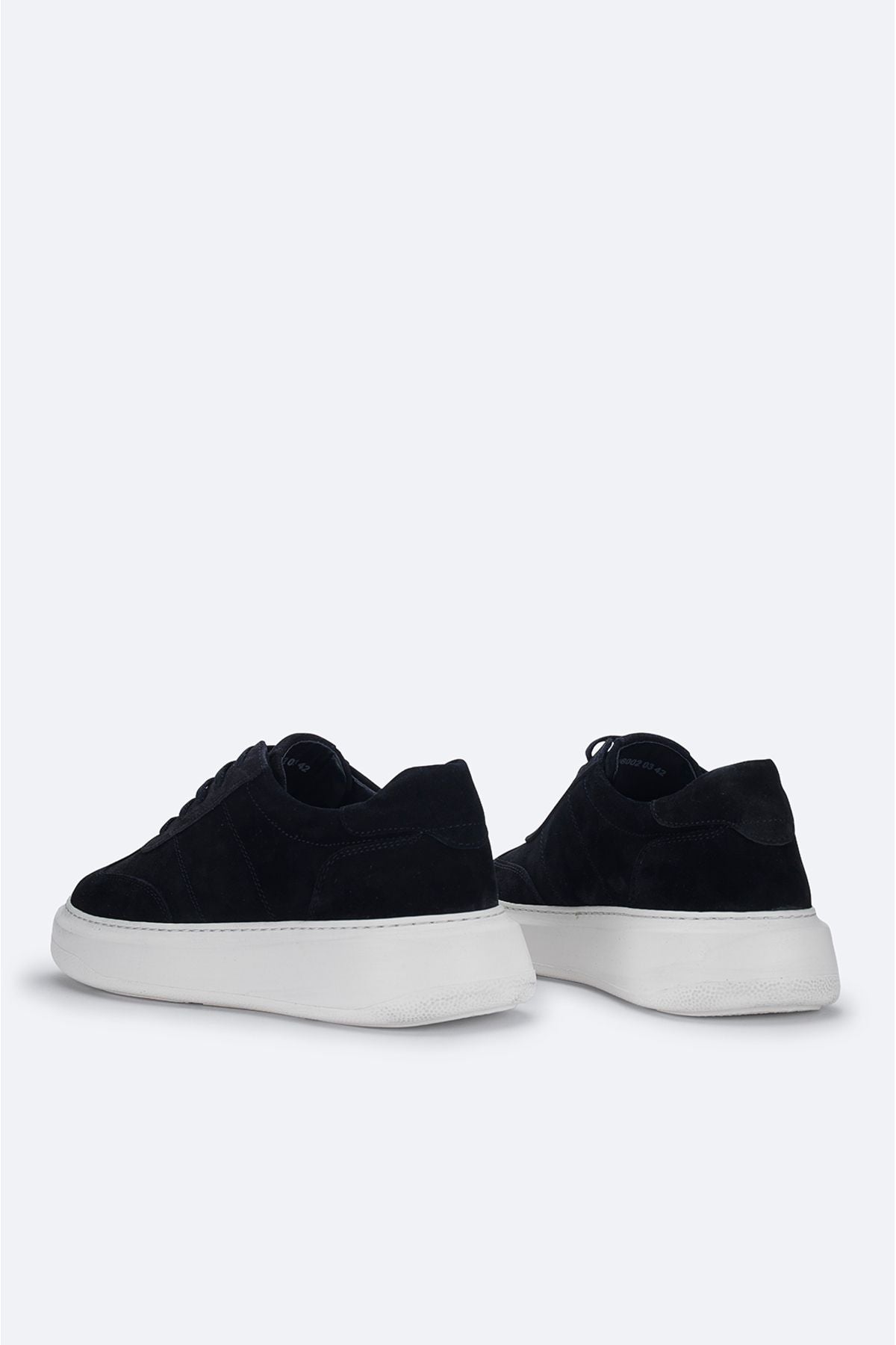 Men's black 100 %suede leather flexible floor casual shoes B008002