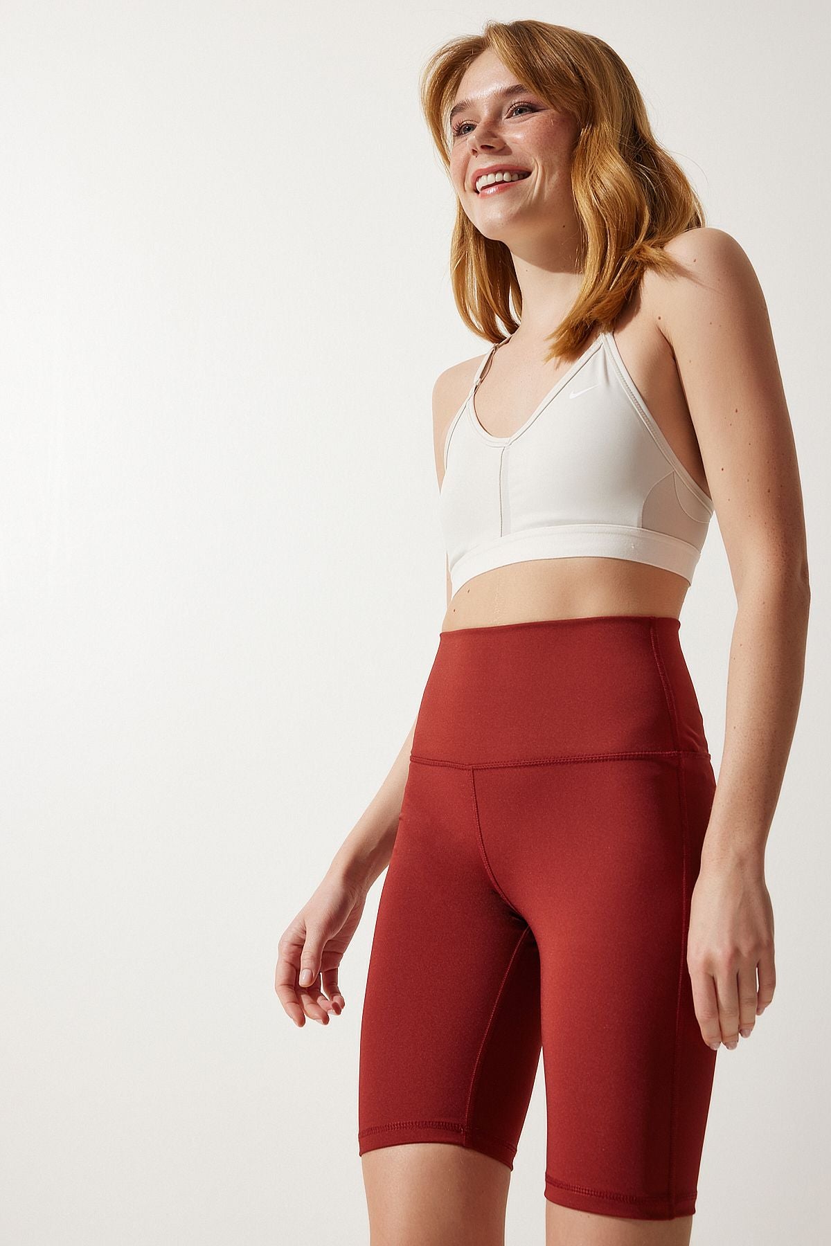 Female Bordeaux High Waist Rinseer Bicycle Tights FL00001