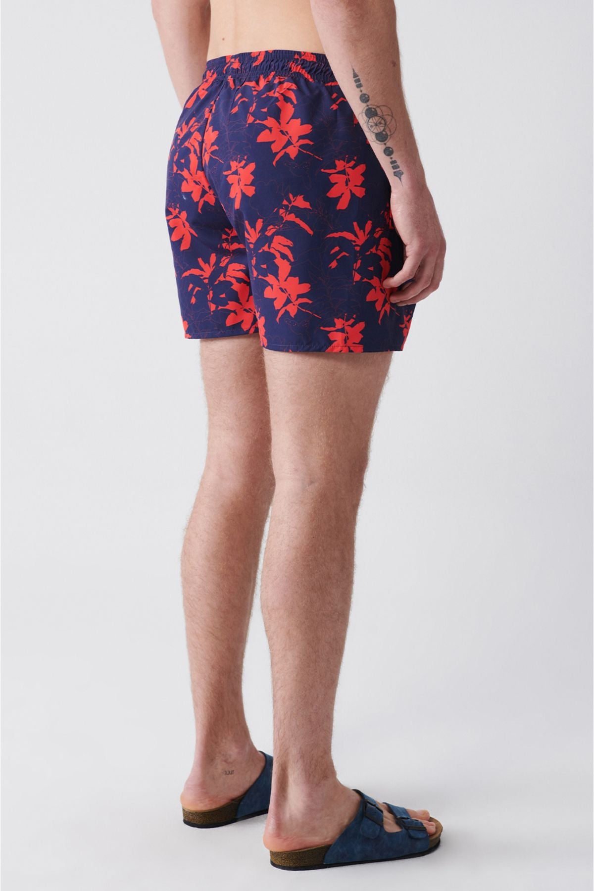 Men's navy blue-red fast-drying printed standard Size Mayo Sea Short E003802