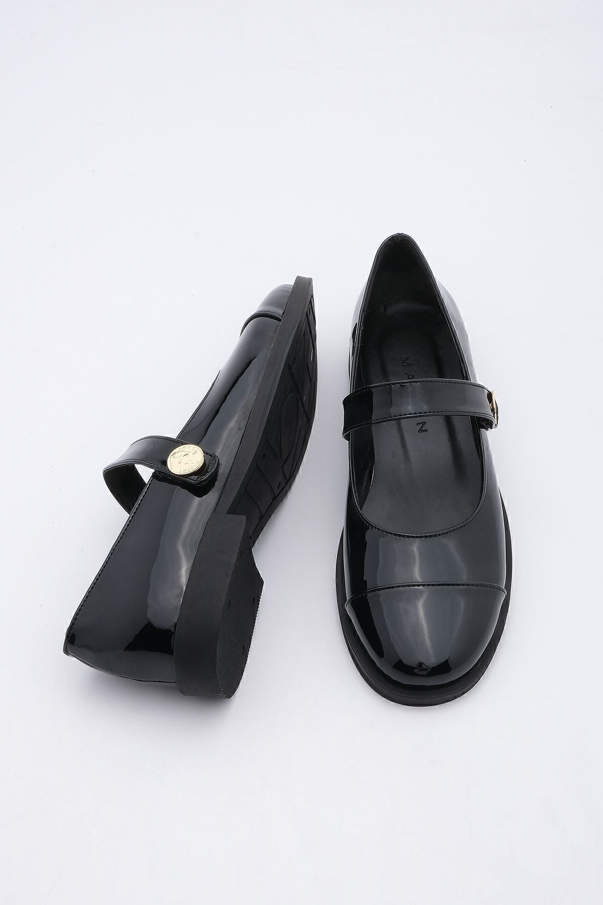 Woman Loafer Calcar Daily Shoes Valsey Black Patent Leather