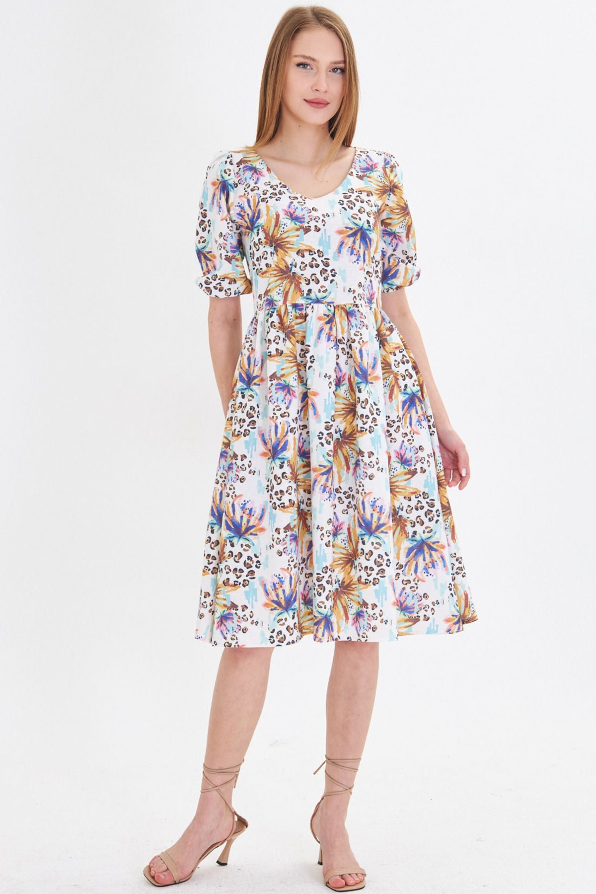 WOMEN'S COFFEE URS ARMS WAIR WAST WAST MIDDLE DRESS ARM-25Y001003