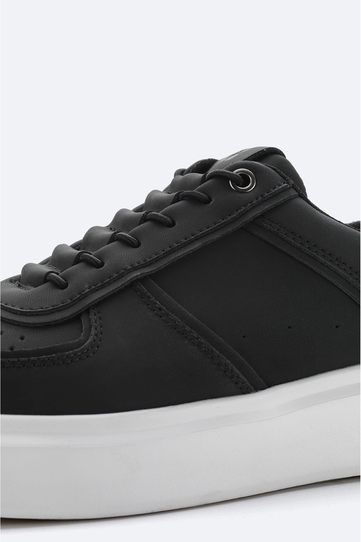 Men's black 100 %leather casual shoes A42y8013