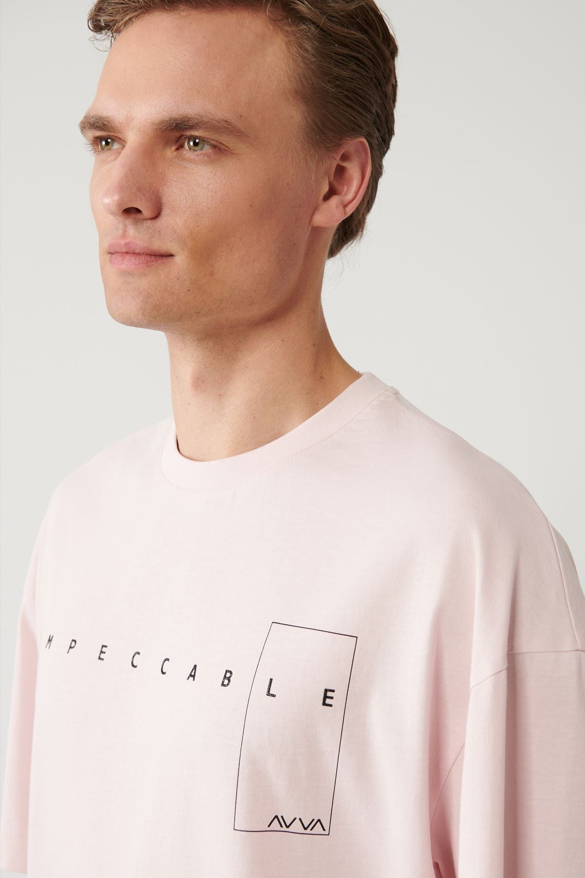 Men's open 100 %cotton pink bike collar printed T-shirt A41y1157