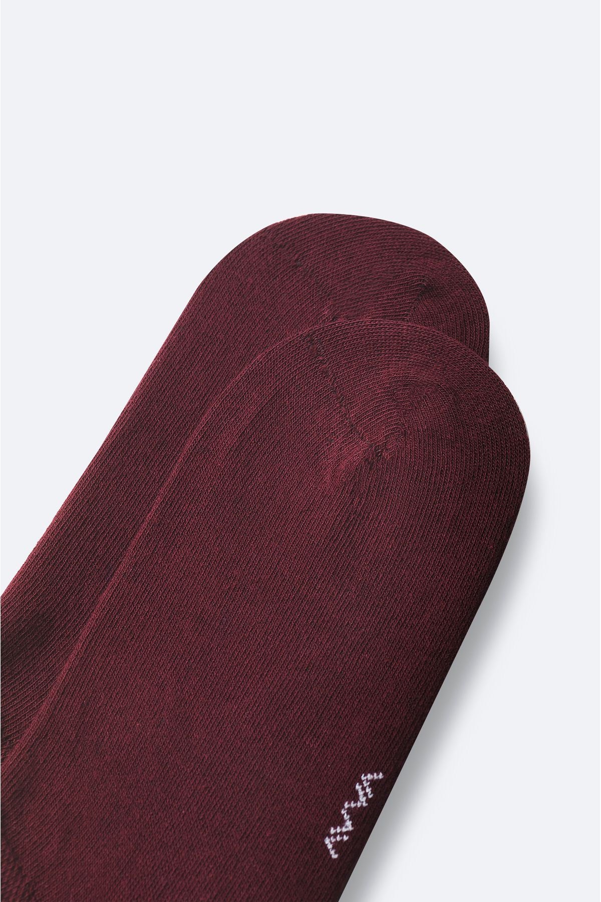 Men's burgundy cotton sneaker socks B008553