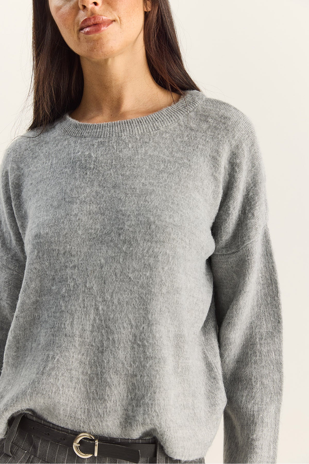 Women's Crew Neck Basic Knitwear Sweater 60285009