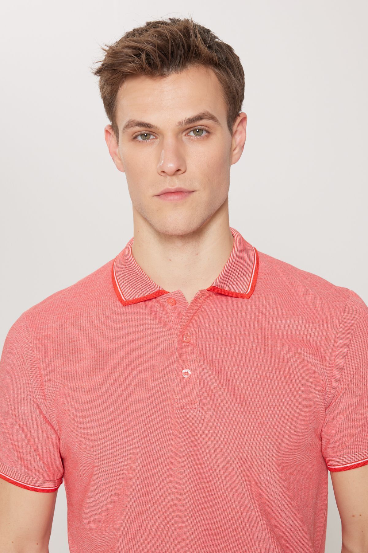 Men-Plugging Cotton Fabric Slim Fit Narn Cut Pomegranate Pomegranate
