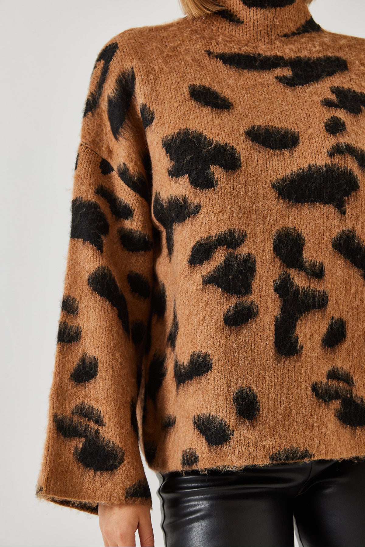 Women's Half Turtleneck Patterned Knitwear Sweater 241188 60261035