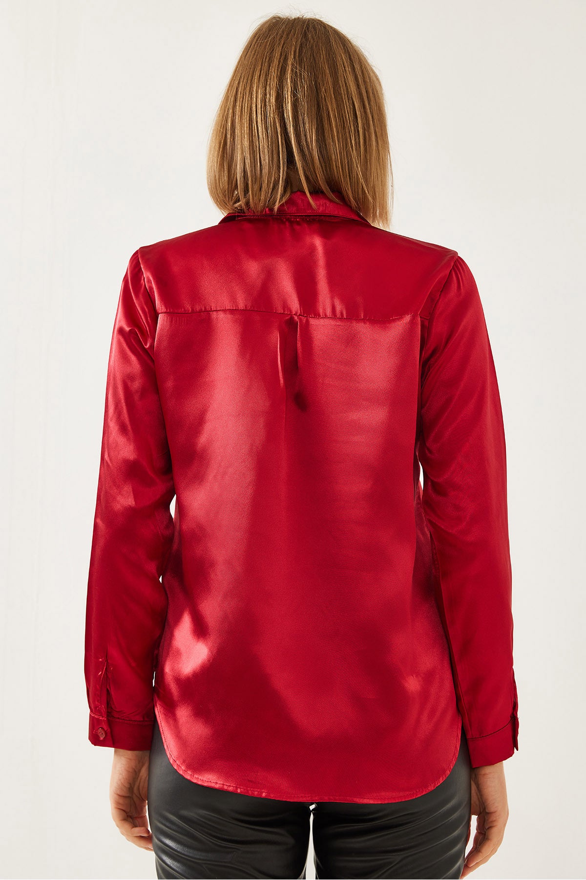 Women's Basic Satin Shirt 3964 60351241