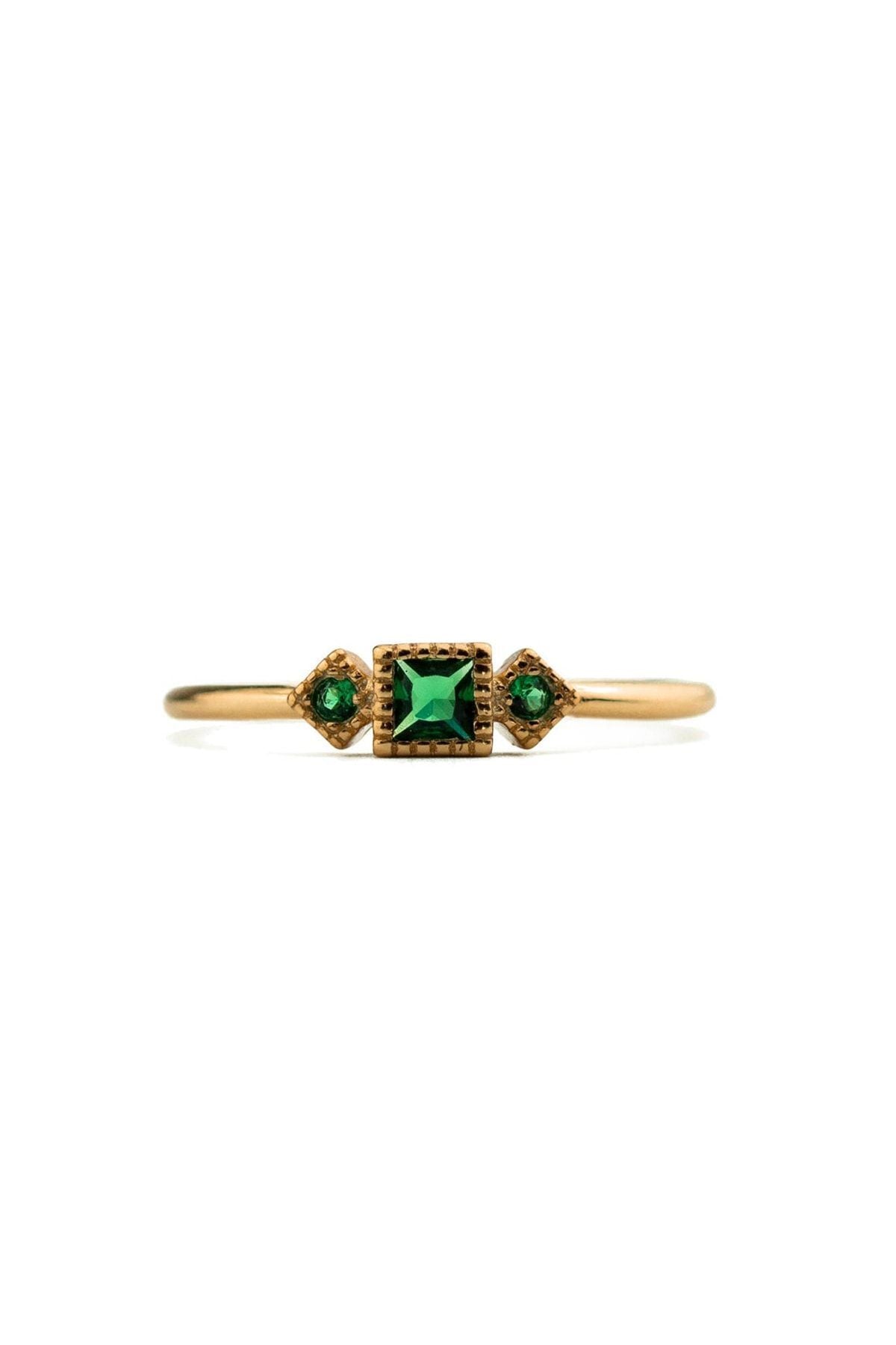 EMERGENCY STONE Elegant 14 K Rose Gold Plated Adjustable Women Ring