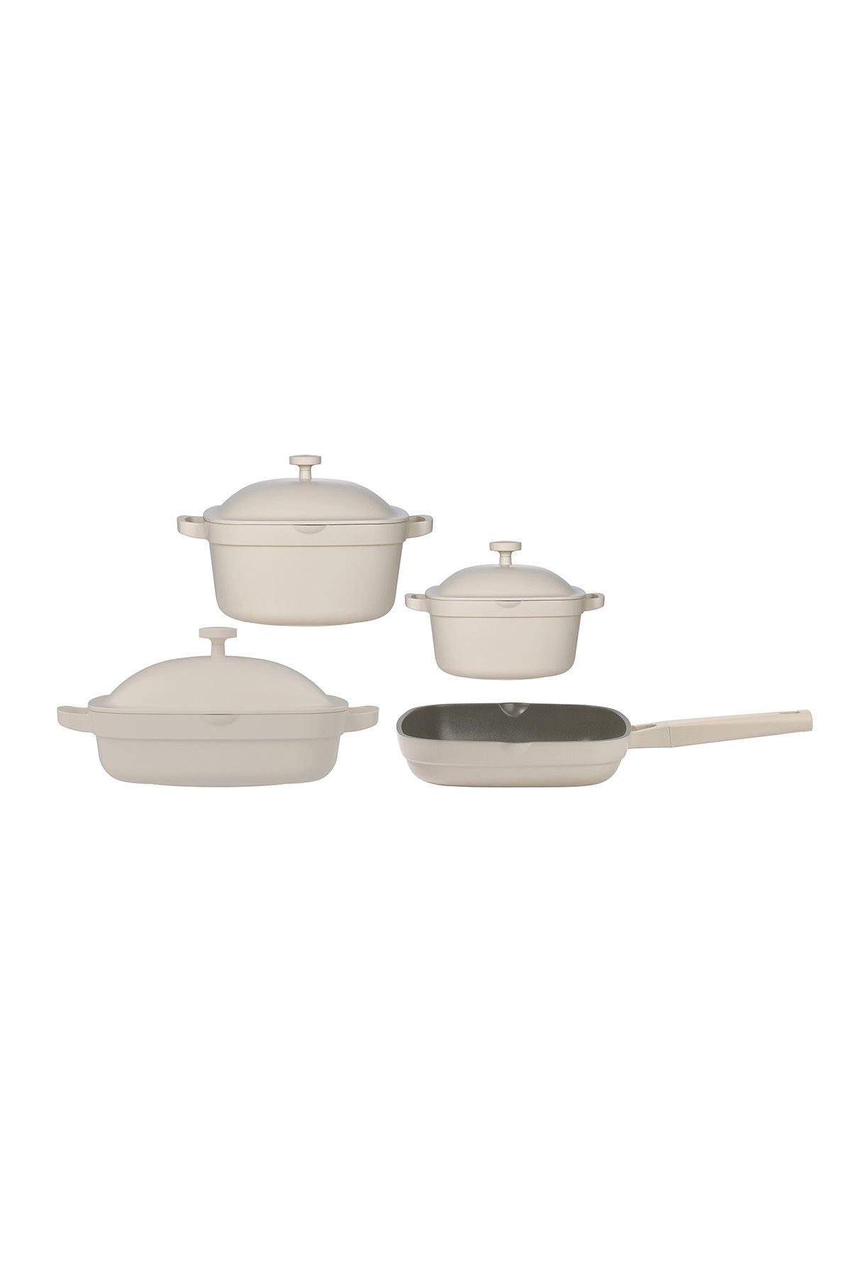 White Stone 7 Piece Cookware/Pan Set