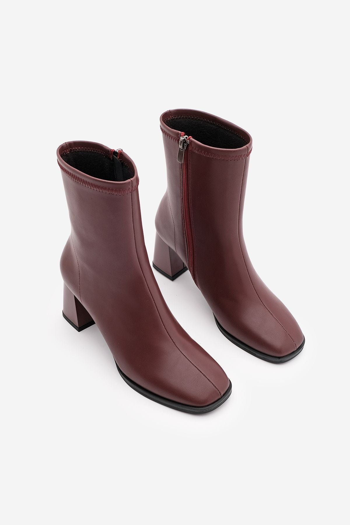 WOMENE HEEP BOOT CUP NOSE ZIPPER BROKEN UPPED LONVE BÜRÇE BÜRÇE