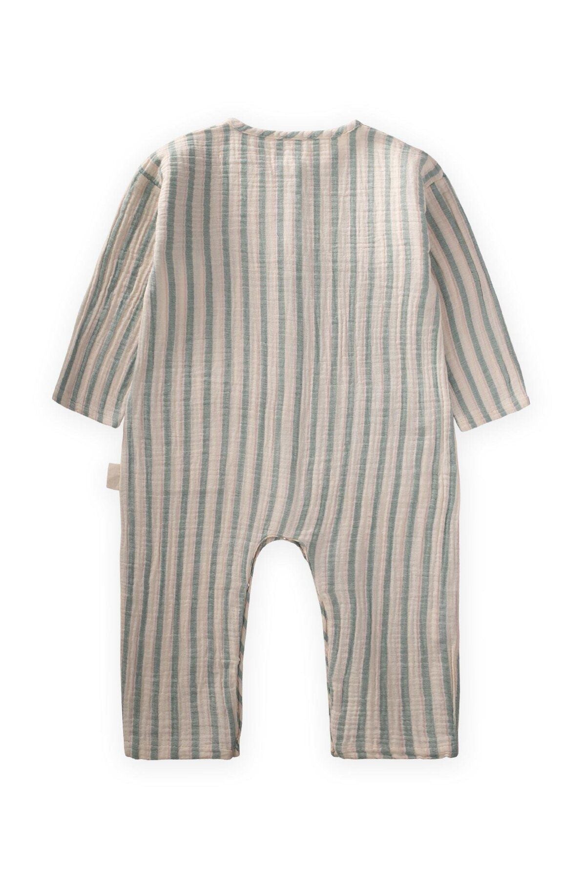 ORGANIC striped seasonal Muslin Tulum 0-3 Age Mint Striped