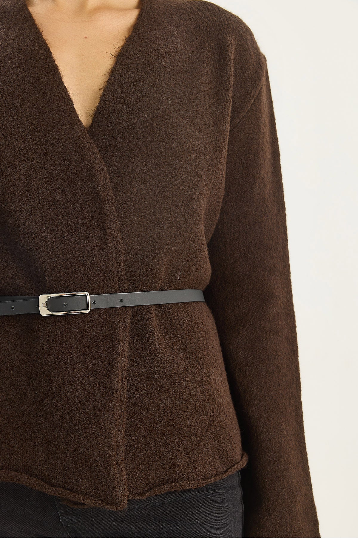 Women's Belt Detailed Knitwear Cardigan TH241084 60283691