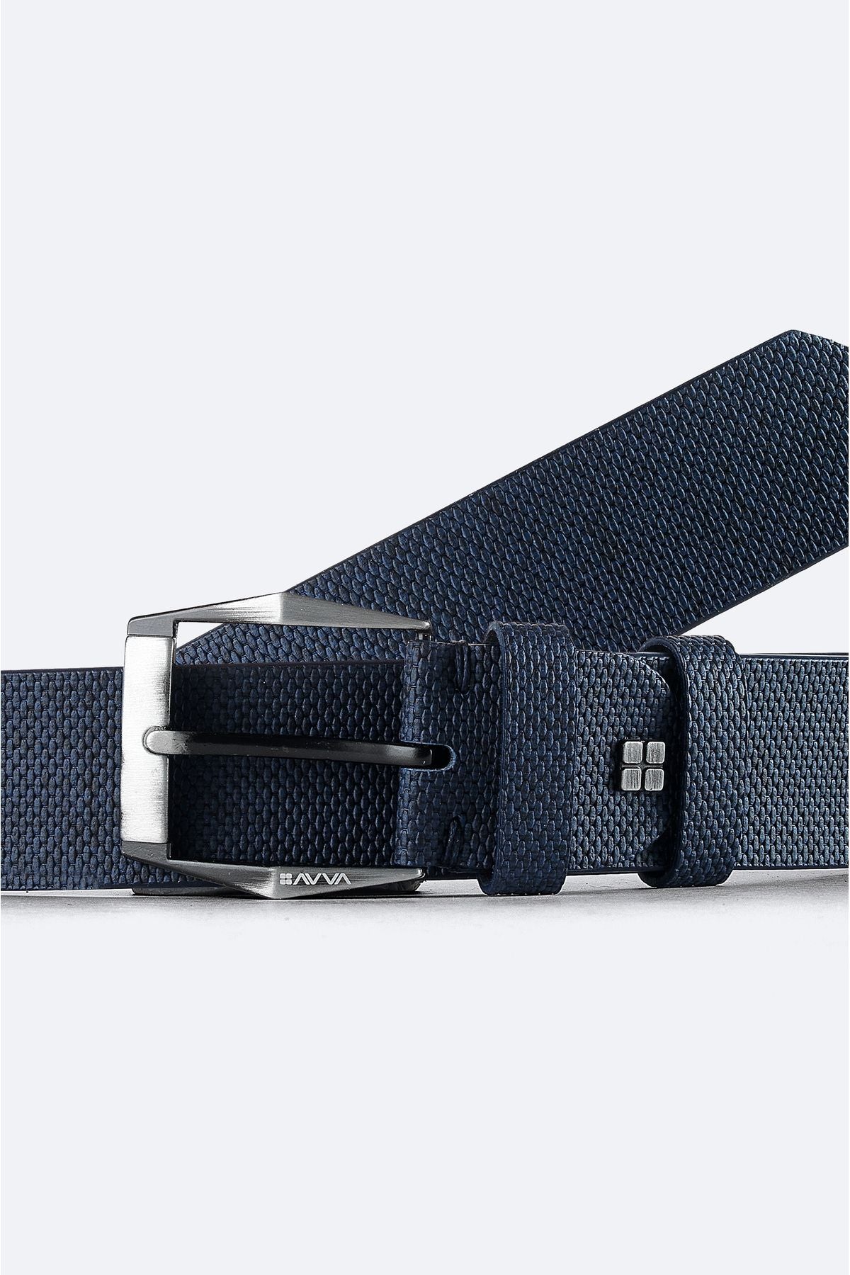 Men's Navy blue textured belt A41y9305