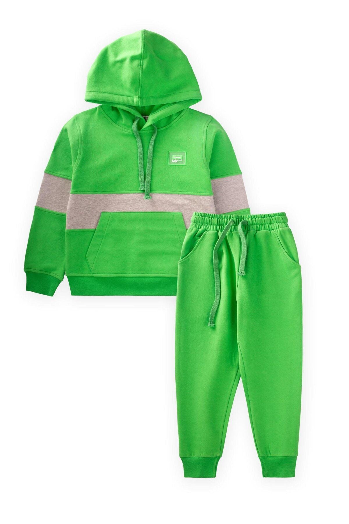 Sweatshirt team with garnish hoods 3-8 years old green