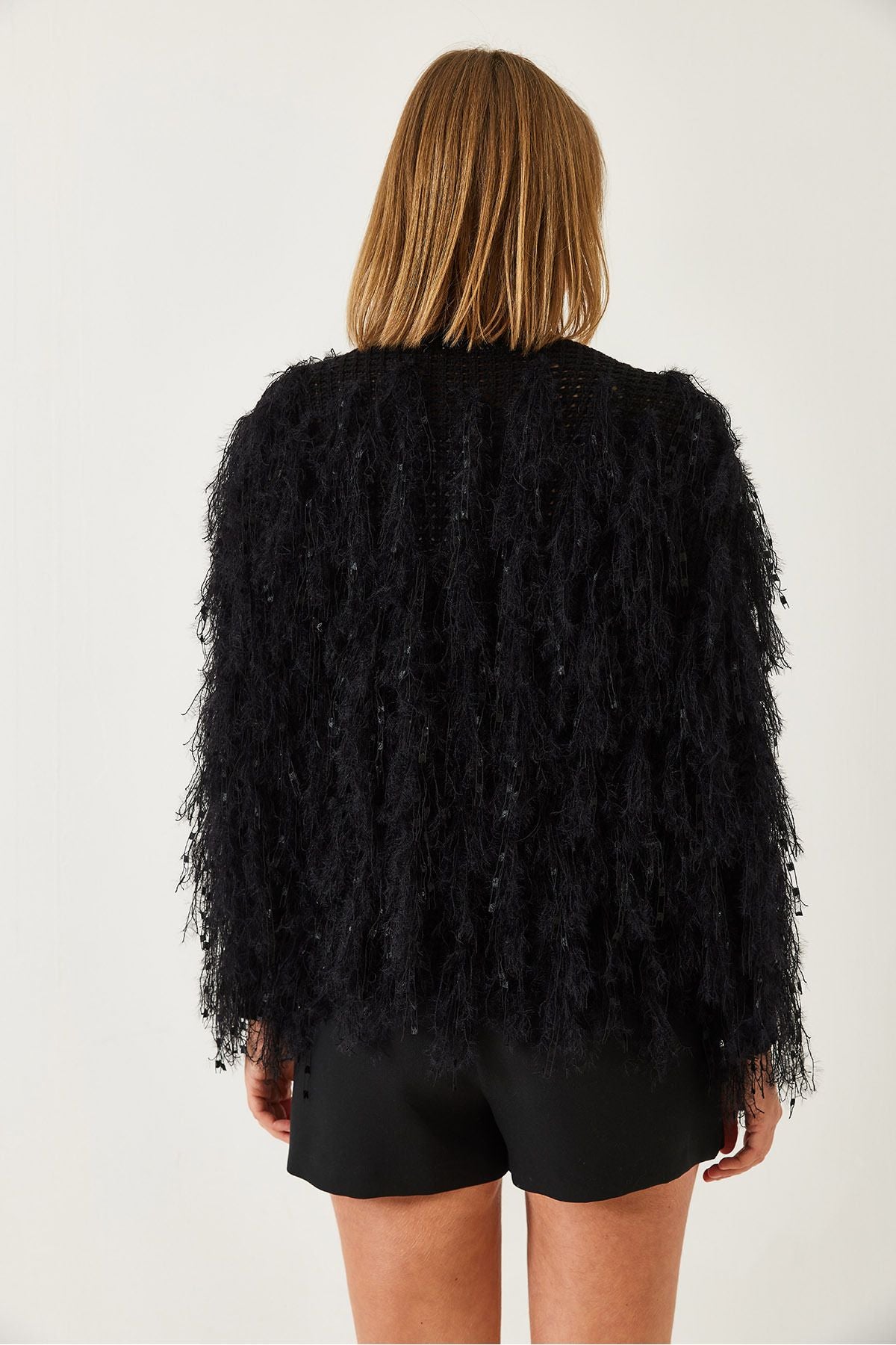 Female fringed knitwear cardigan 20246249